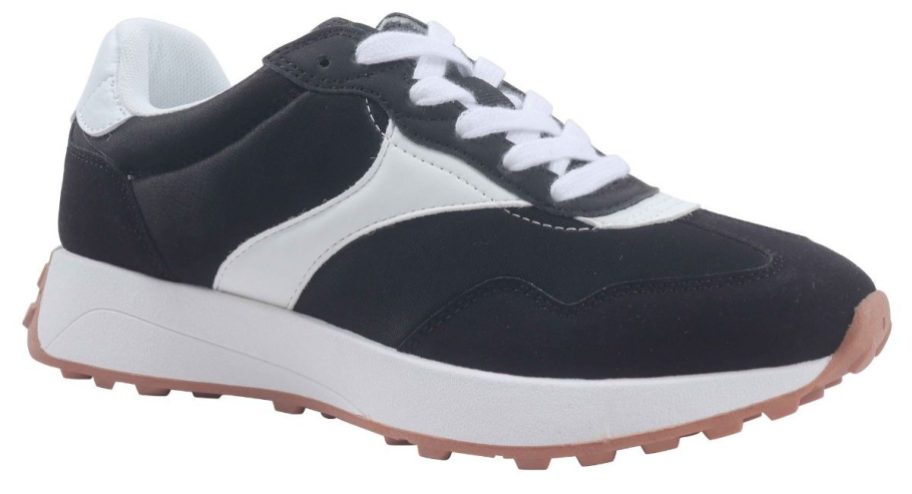 black and white Time and Tru Women's Jogger Sneaker