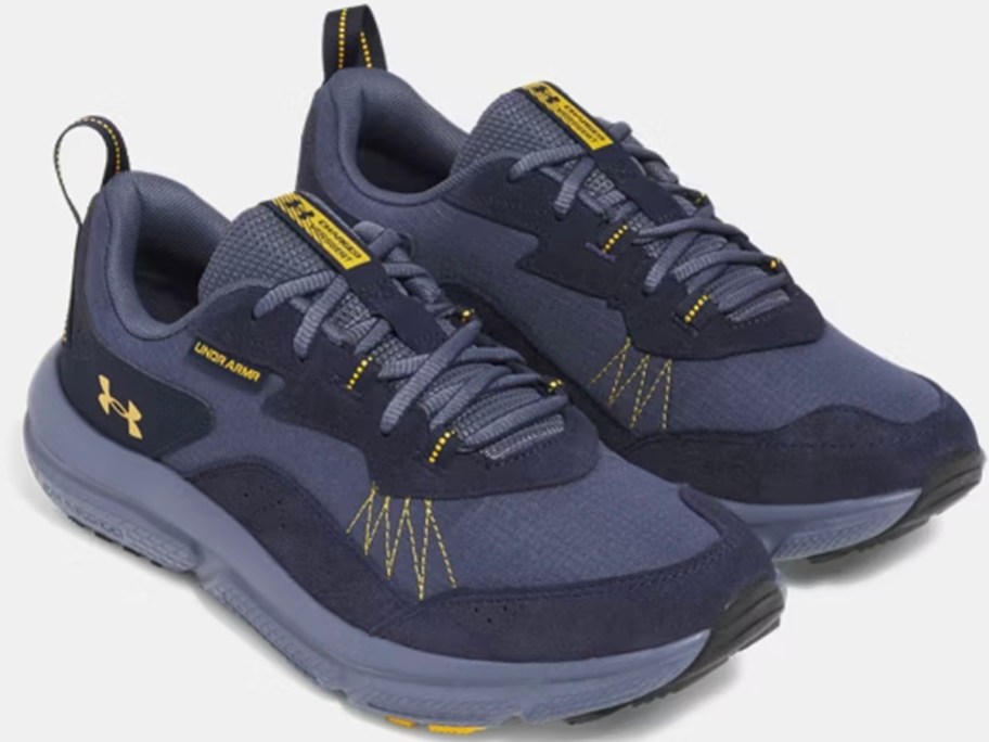 blue and yellow under armour shoes 