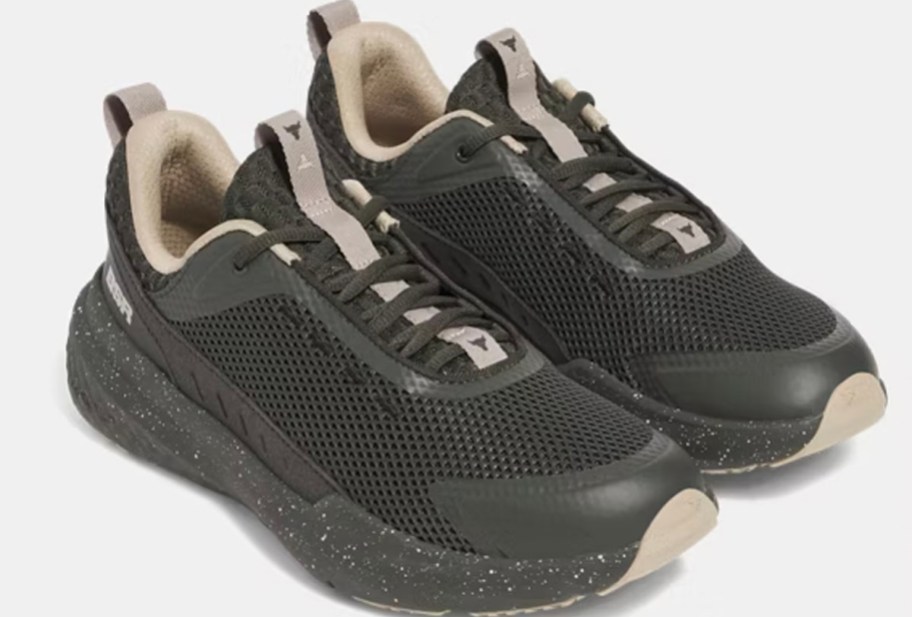 green and tan under armour shoes 