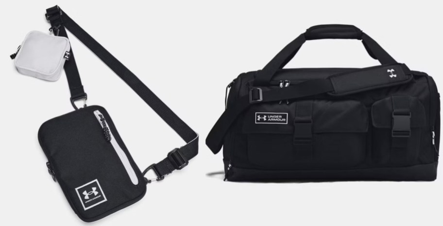 black waist and duffle bags 
