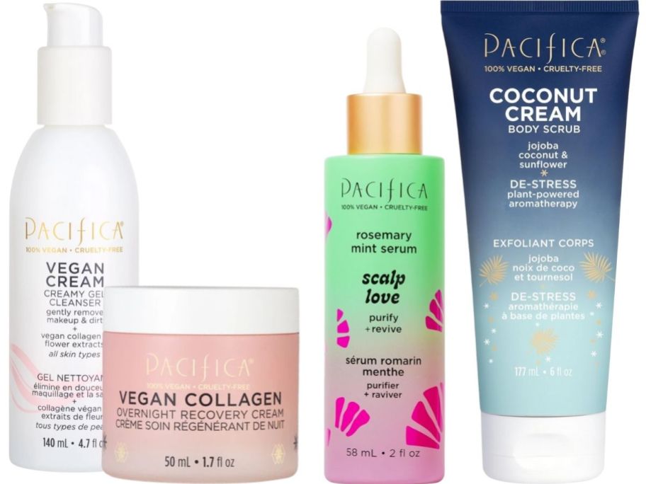 skincare duo, hair serum and body scrub