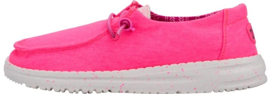 girls hot pink casual slip-on shoe