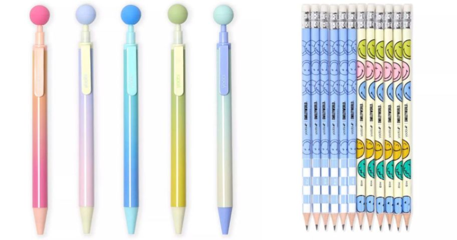Yoobi SmileyWorld pen set and pencil set