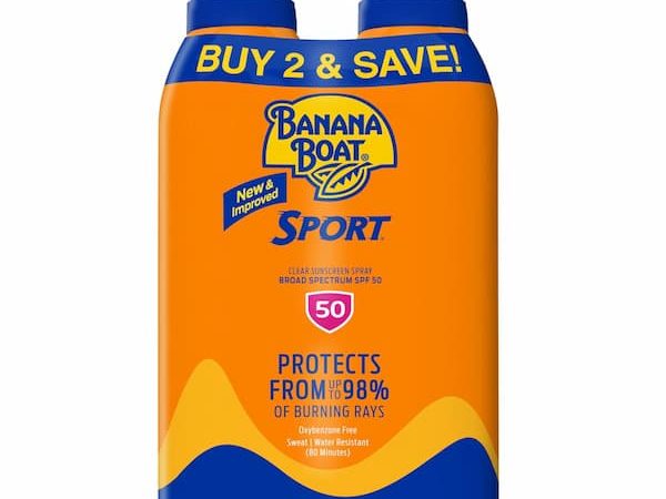 Banana Boat Sport Ultra SPF 50 Sunscreen Spray 2-Pack only $8.39 shipped!