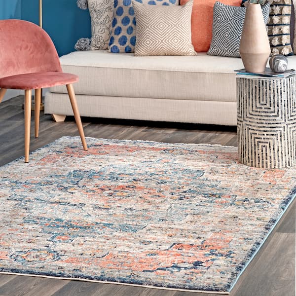 Bungalow Rose Deja Traditional Power Loom Performance Rug deal