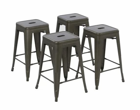 Stackable Metal Stools (Set of 4) only $65.10 shipped!