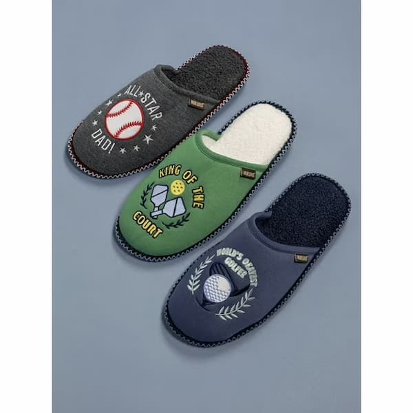 MUK LUKS Men's All Star Dad Jersey Scuff Slipper deal