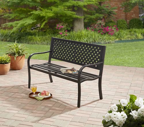 Mainstays Lattice Outdoor Bench only $44 shipped!