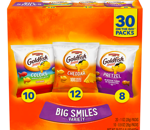 Goldfish Variety Packs, 30 count only $9.65 shipped!