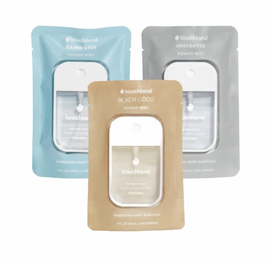 Touchland Power Mist Hydrating Hand Sanitizer Spray, Dye-Free 3-pack