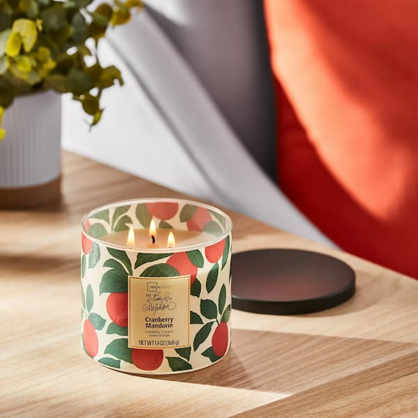Mainstays by Becky G. & Alejandra 3-Wick Cranberry Mandarin Candle deal