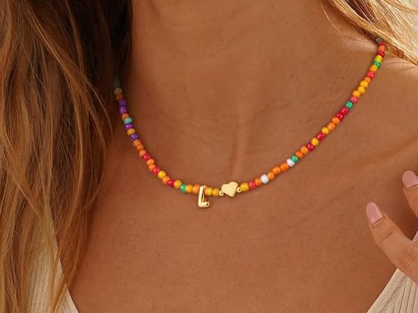 Beaded Initial Necklaces only $3.99! {Frugal Gift Idea}