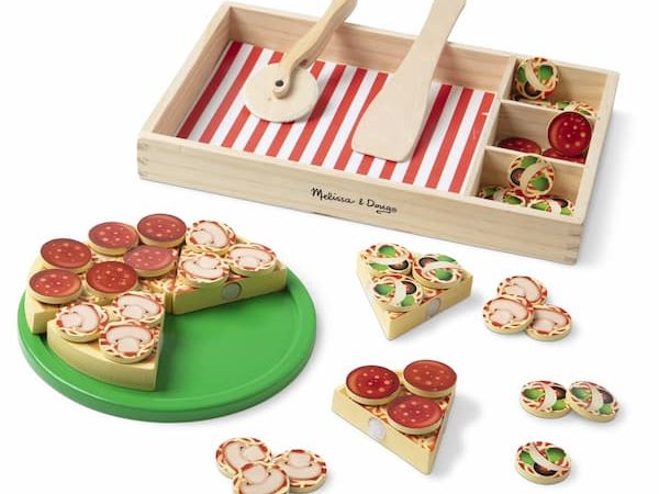 Melissa & Doug Wooden Pizza Party Play Food Set for just $14.99!