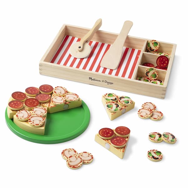 Melissa & Doug Wooden Pizza Party Play Food Set deal