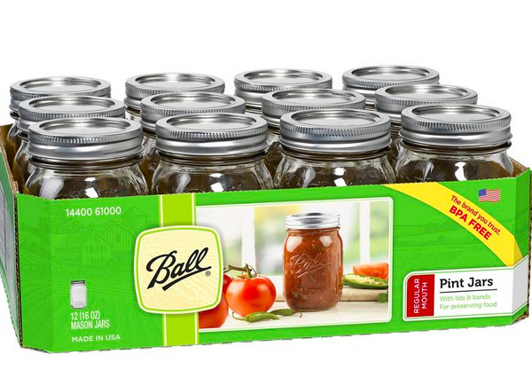 *SUPER HOT* Ball Regular Mouth Pint Mason Jars 12-pack only $8.44, plus more!