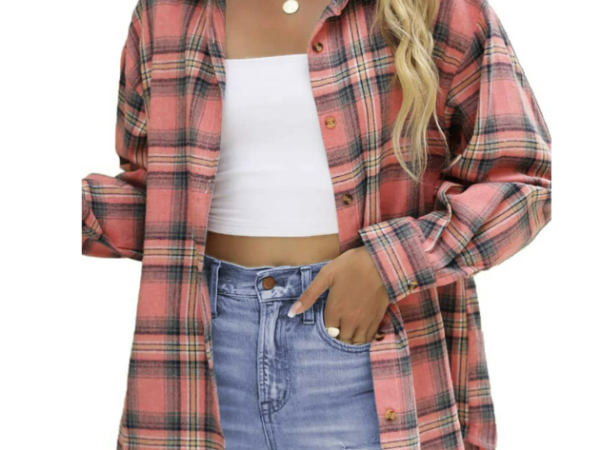 It’s BACK! Women’s Oversized Plaid Flannel Shirt for just $14.79! (Reg. $28)