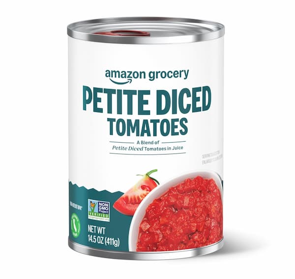 Amazon Grocery, Petite Diced Tomatoes, 14.5 Oz deal