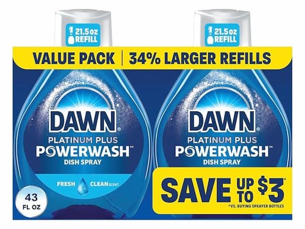 Dawn Powerwash Large Dish Spray 2-Pack only $6.95 shipped!