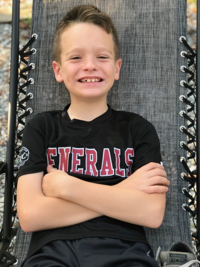 relaxing in zero gravity chair