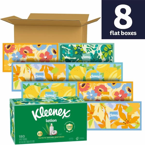 Kleenex Facial Tissues with Lotion, 8 Flat Boxes deal