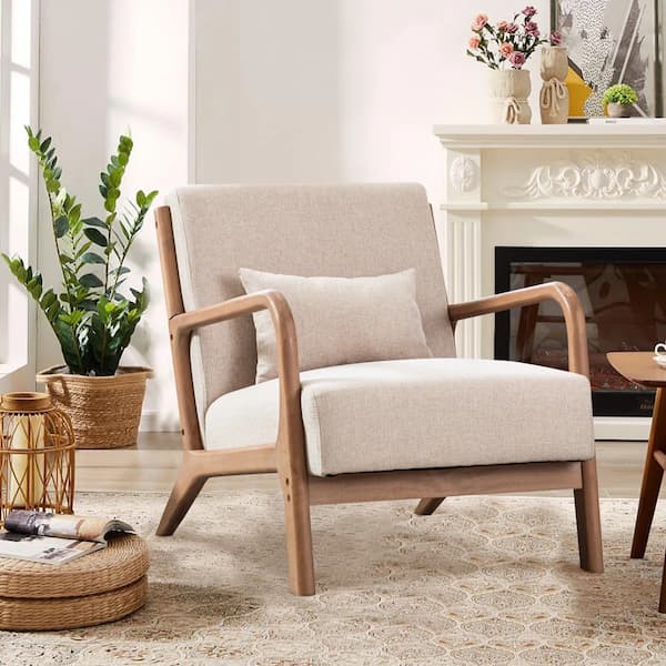Sand & Stable Upholstered Linen Blend Accent Chair 