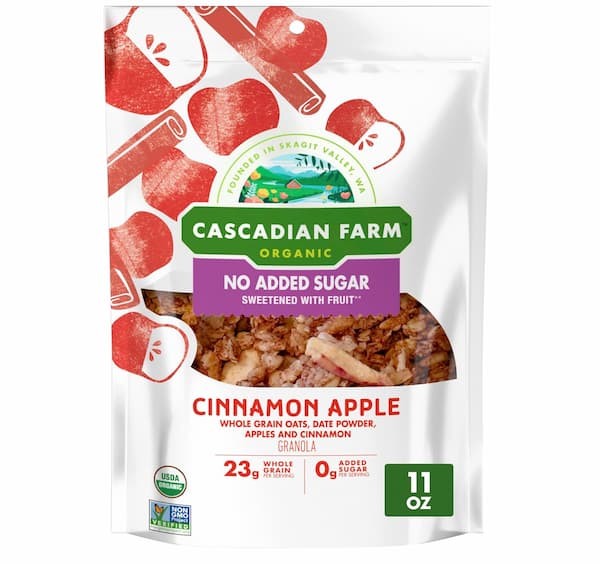 Cascadian Farm Organic Granola with No Added Sugar