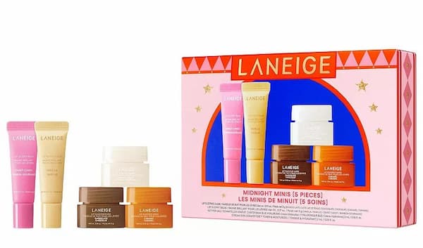 LANEIGE Midnight Minis Lip Glowy Balm and Lip Sleeping Mask Gift Set deal